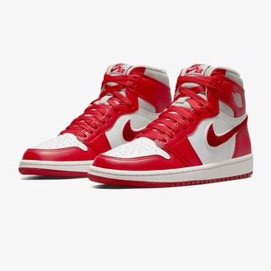 Retro Jordan 1 OG Size 12 women Red White Grey